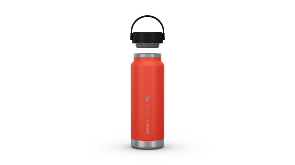 Decathlon Quechua Double Wall Insulated Wide Mouth Stainless Steel Water Bottle, Red, 25oz, 4271089