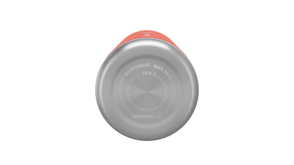 Decathlon Quechua Double Wall Insulated Wide Mouth Stainless Steel Water Bottle, Red, 25oz, 4271089