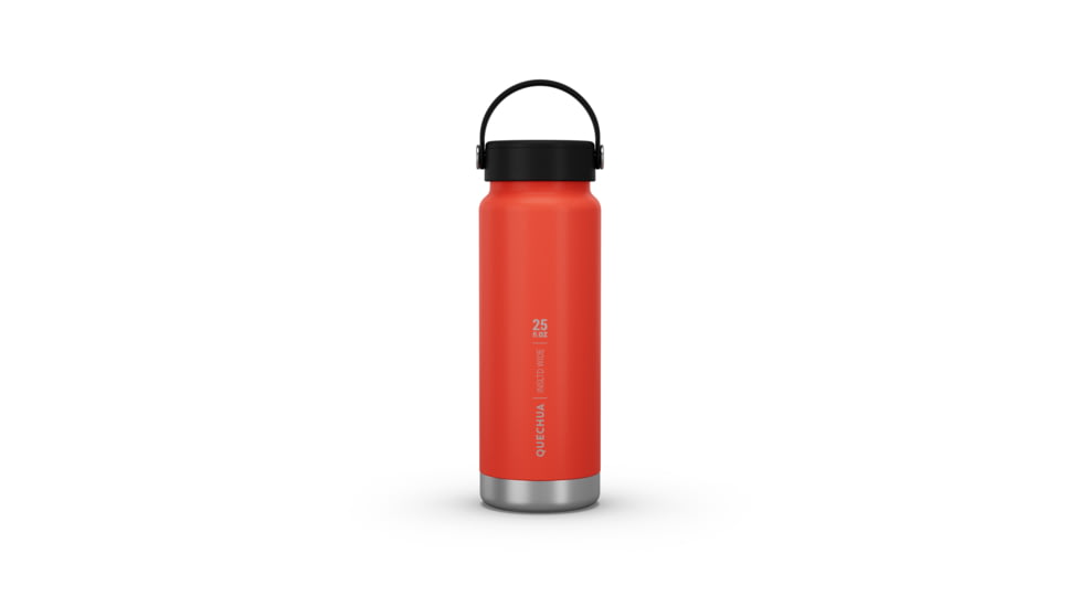 Decathlon Quechua Double Wall Insulated Wide Mouth Stainless Steel Water Bottle, Red, 25oz, 4271089