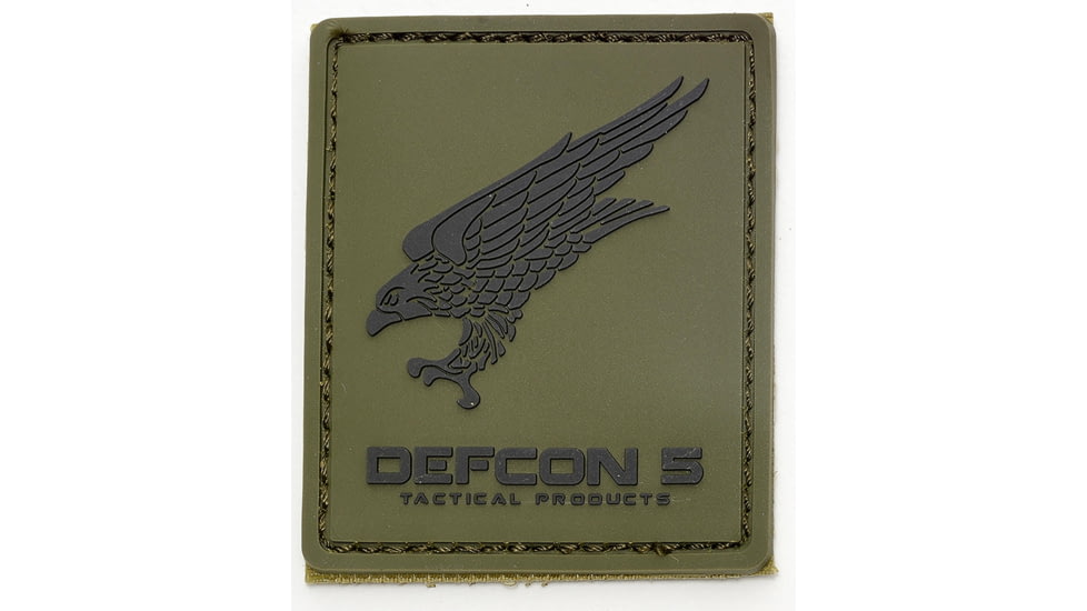 Defcon 5 Logo Rubber Patch, OD Green, D5-PA01 OD