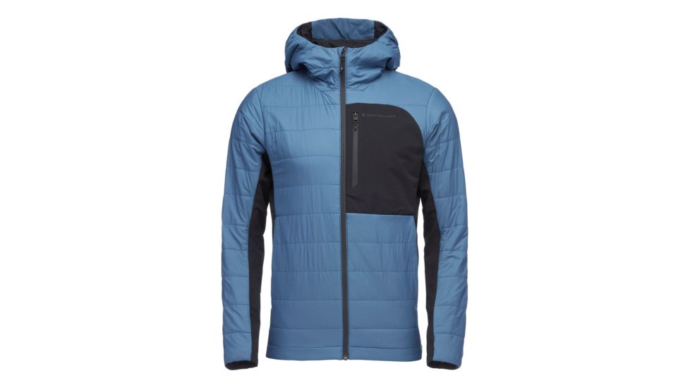 Demo, Black Diamond Aspect Wool Hoodie - Mens, Astral Blue-Black, Medium, AP7460409035MED1