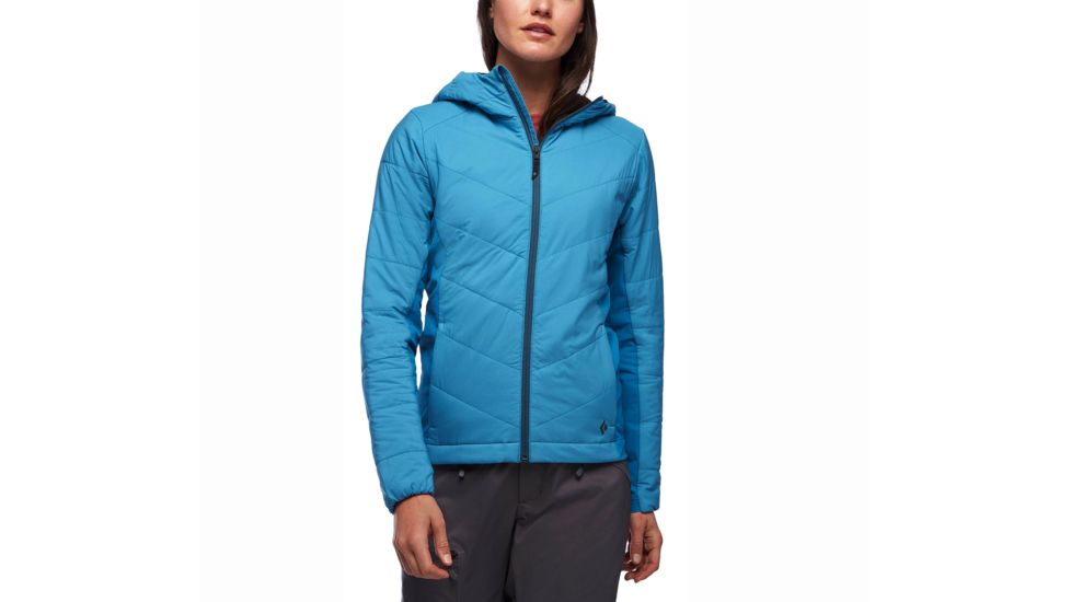 Demo, Black Diamond W Aspect Wool Hoody - Womens, Azul, Small, AP7460414004SML1