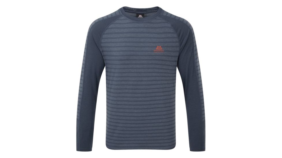 Demo, Mountain Equipment Redline Long Sleeve Tee - Mens, Den Blue stri/Denim, Large, ME-001543-DNBSD-L,