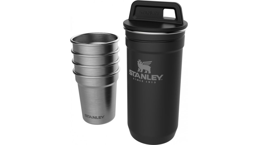 Demo, Stanley Adventure Shot Glass Set Series, Stainless Steel, Packable, Black, 2oz, 10-01705-black
