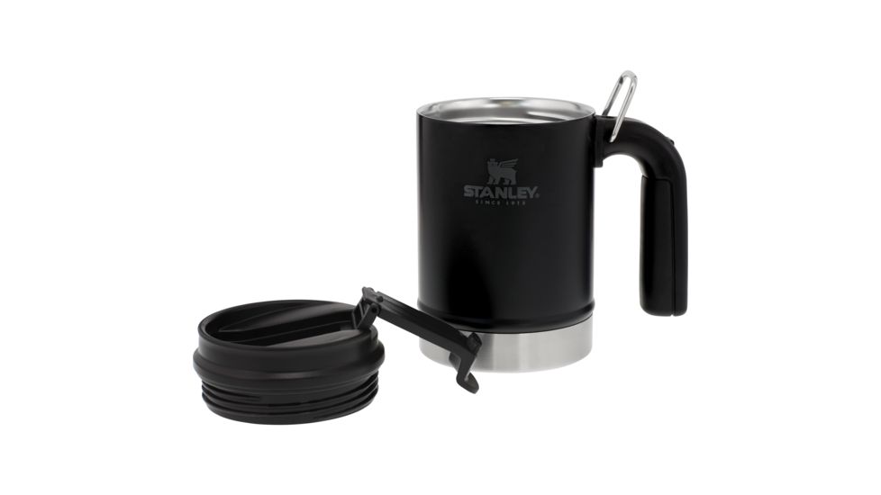 Demo, Stanley Classic Big Grip Camp Mug 16oz-, Matte Black, 16 ounce, 10-01693-024