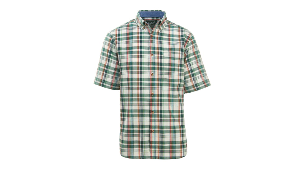 Demo,Woolrich Men's Timberline Short-Sleeve Classic Shirt, Woodland Green, L, 6161-WDE-DEMO