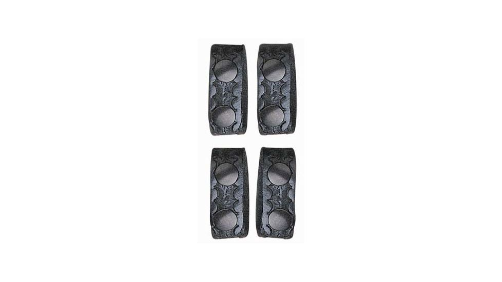 DeSantis Black - Plain - Belt Keepers (Pack of 4) - Nickel Snap U01BJG1Z1