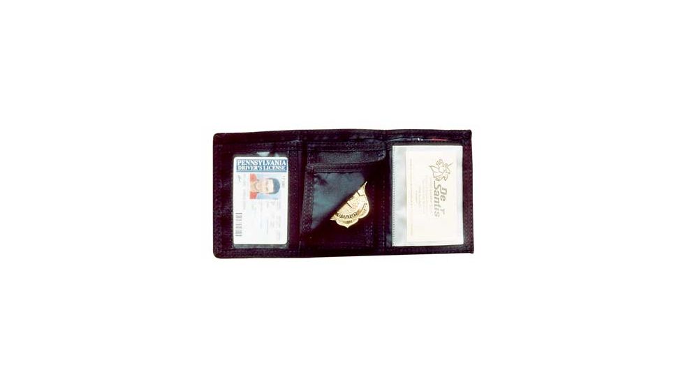 DeSantis Black - Plain - Trifold Badge/ID Wallet R14BJZZZ0