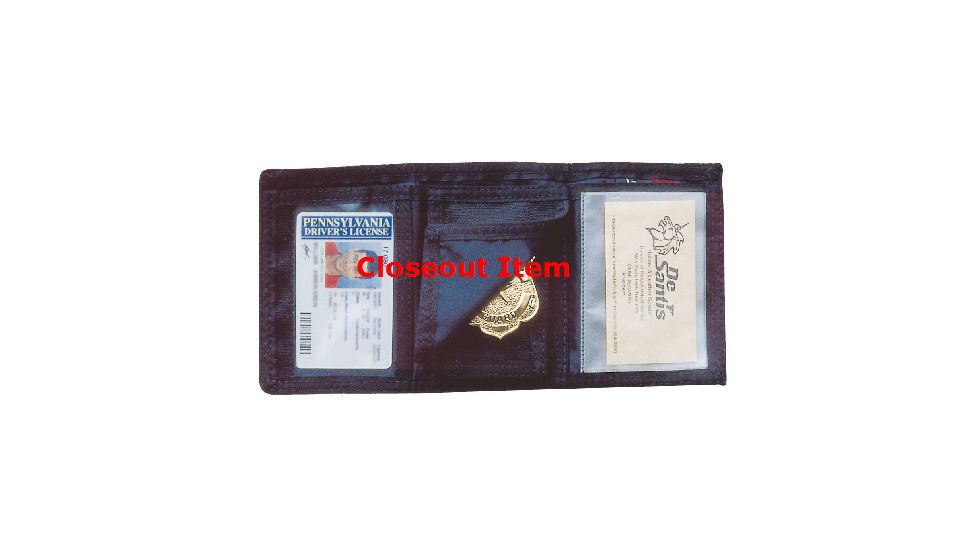 DeSantis Black - Plain - Trifold Badge/ID Wallet R14BJZZZ0