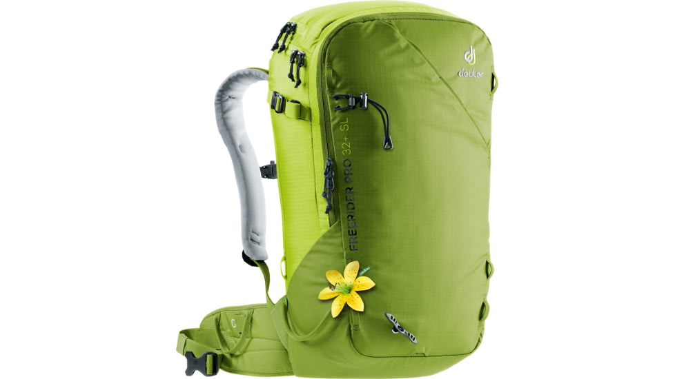 Deuter Freerider Pro 32+ SL Climbing Packs, Moss/Citrus, 330342128030