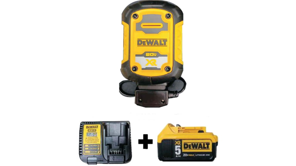 DeWALT 1 Amp Professional Battery Maintainer Kit With 20V Lithium Battery Pack Plus Charger, Yellow/Black, DXAEOBDK