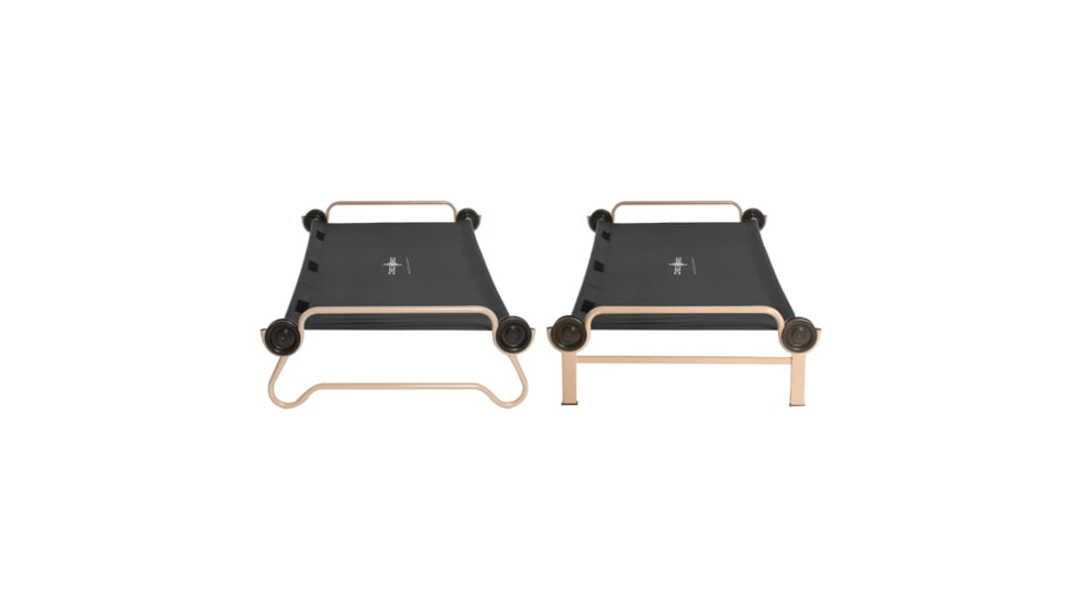 Disc-O-Bed Cot with 2 Side Organizers, Black, Extra Large, 30502BO