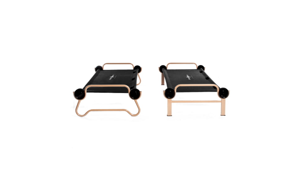 Disc-O-Bed Cot with 2 Side Organizers, Black, Large, 30501BO