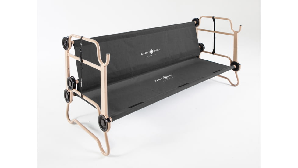 Disc-O-Bed Cot with 2 Side Organizers, Black, Large, 30501BO