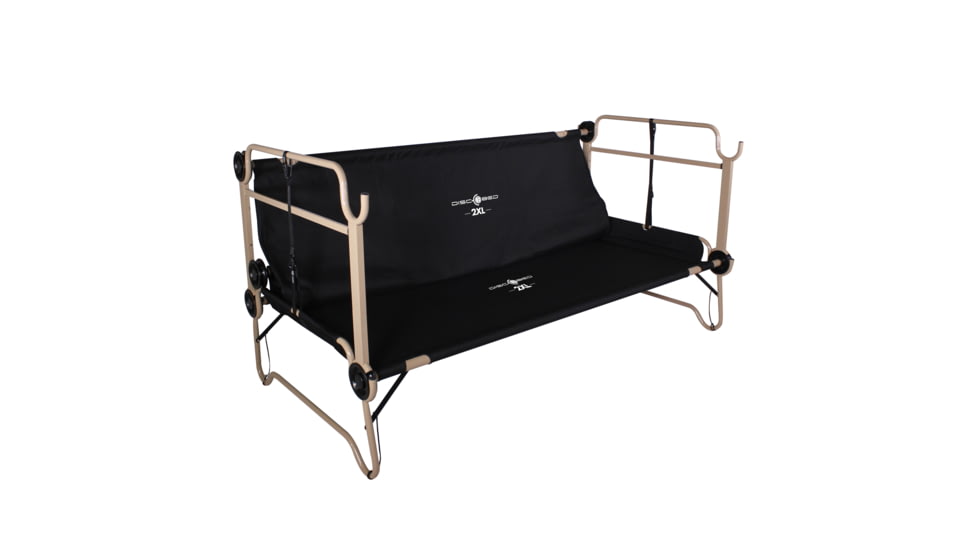 Disc-O-Bed Cot with 2 Side Organiziers, Black, 2XL, 30507BO
