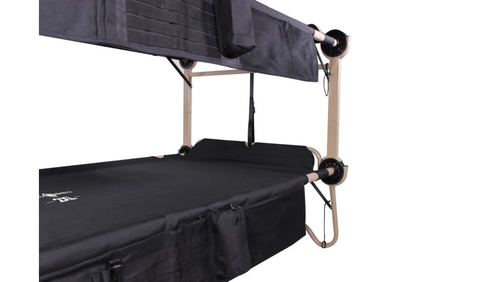 Disc-O-Bed Cot with 2 Side Organiziers, Black, 2XL, 30507BO