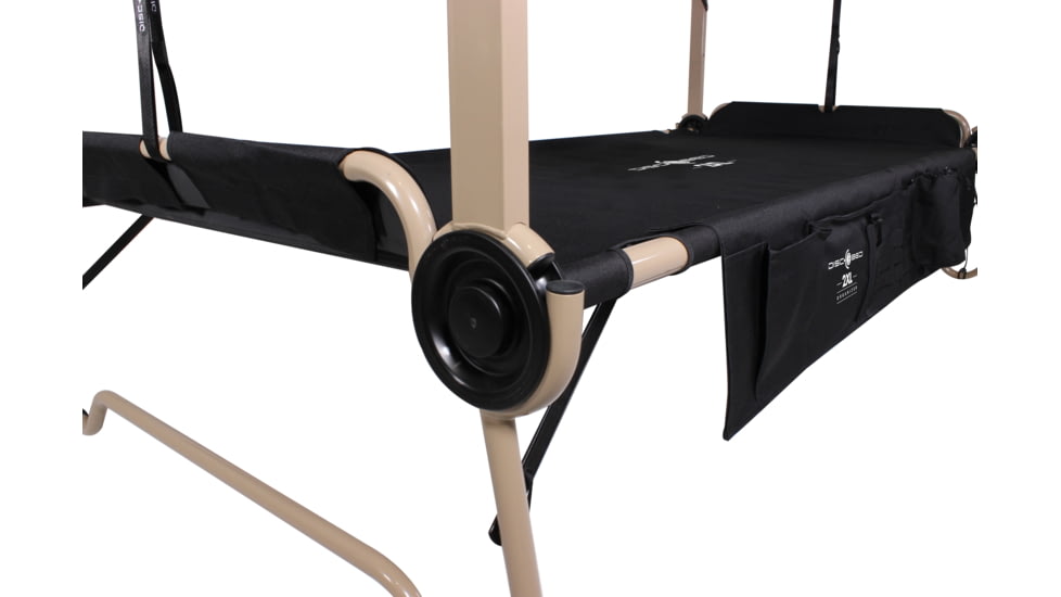 Disc-O-Bed Cot with 2 Side Organiziers, Black, 2XL, 30507BO