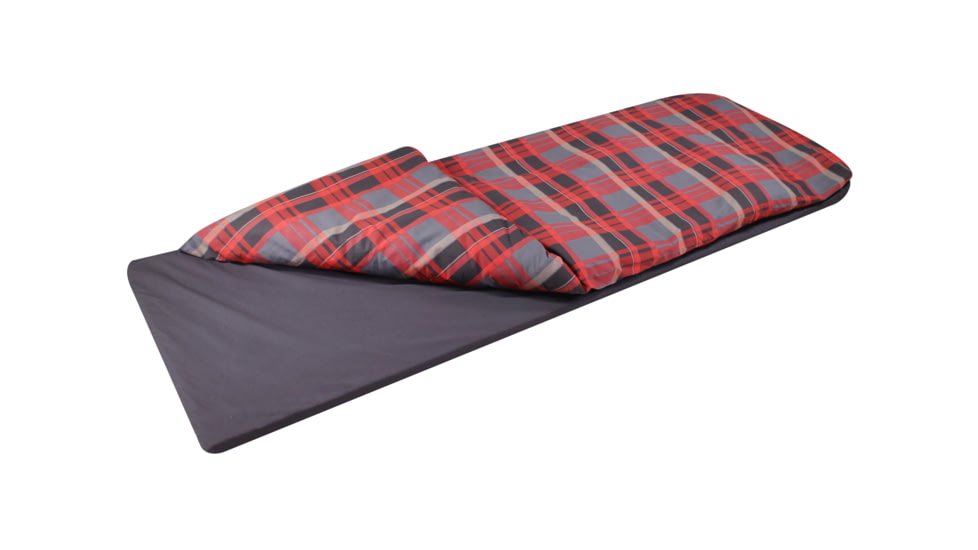 Disc-O-Bed Duvalay with Luxury Memory Foam Sleeping Bag &amp; Duvet, Adults, Lumberjack, Extra Large, 50324