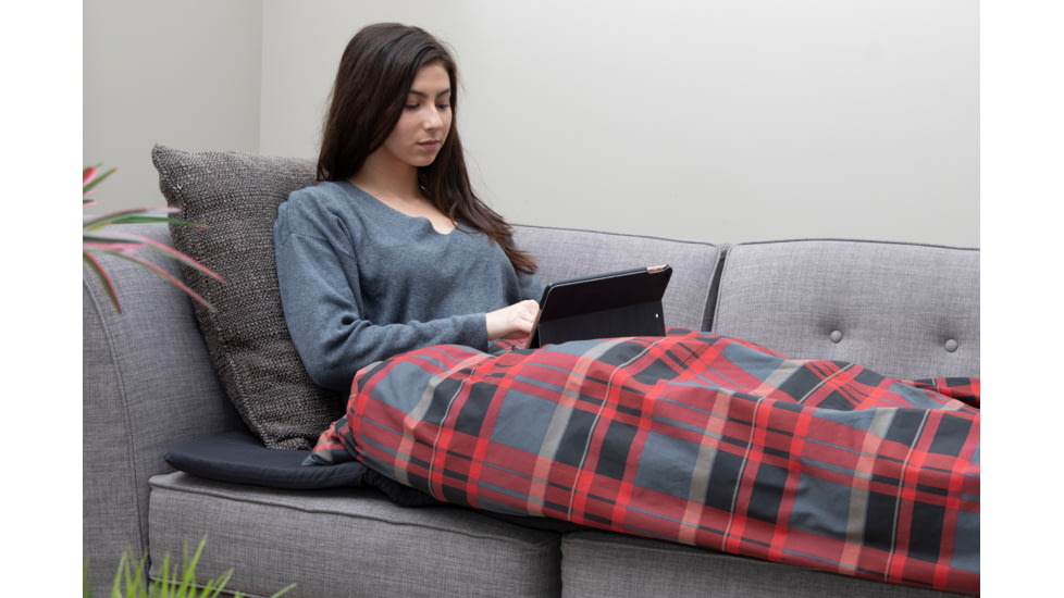 Disc-O-Bed Duvalay with Luxury Memory Foam Sleeping Bag &amp; Duvet, Adults, Lumberjack, Extra Large, 50324