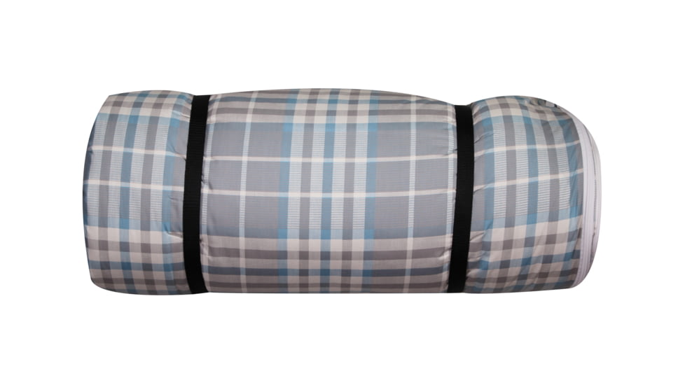 Disc-O-Bed Duvalay with Luxury Memory Foam Sleeping Bag &amp; Duvet, Adults, Ocean Plaid, Extra Large, 50224