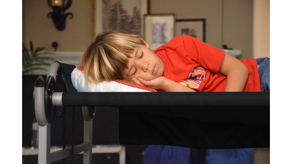 Disc-O-Bed Kid-O-Bunk Portable Cot System, Youth, Black, 31505B