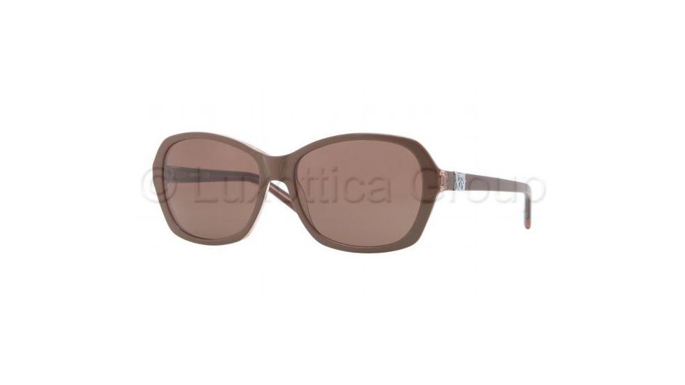 DKNY DY4094 Sunglasses 357173-5716 - Top Brown on Brown Transparent Frame, Brown Lenses