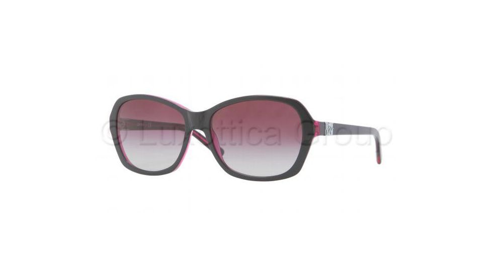 DKNY DY4094 Sunglasses 35734Q-5716 - Top Black on Violet Transparent Frame, Violet Gradient Lenses