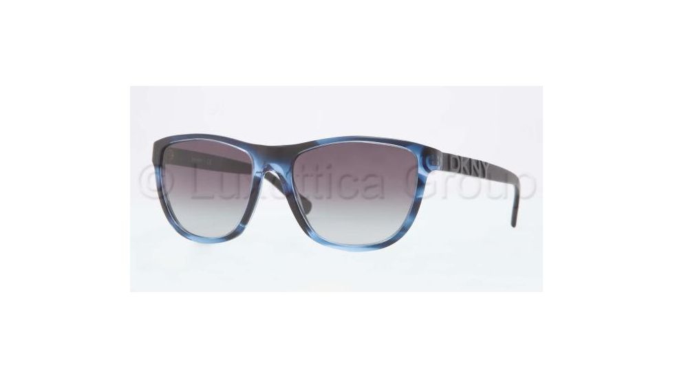 DKNY DY4103 Sunglasses 35798G-5618 - Spotted Blue Frame, Gray Gradient Lenses