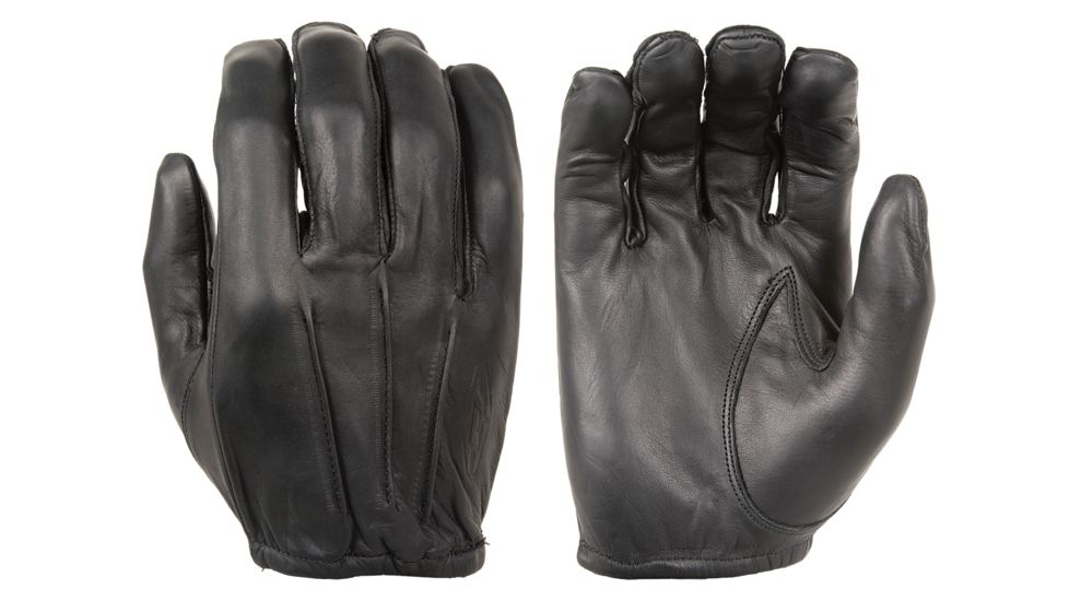 Damascus D20P Dyna-Thin Unlined Leather Gloves with Short Cuffs, Large, Black