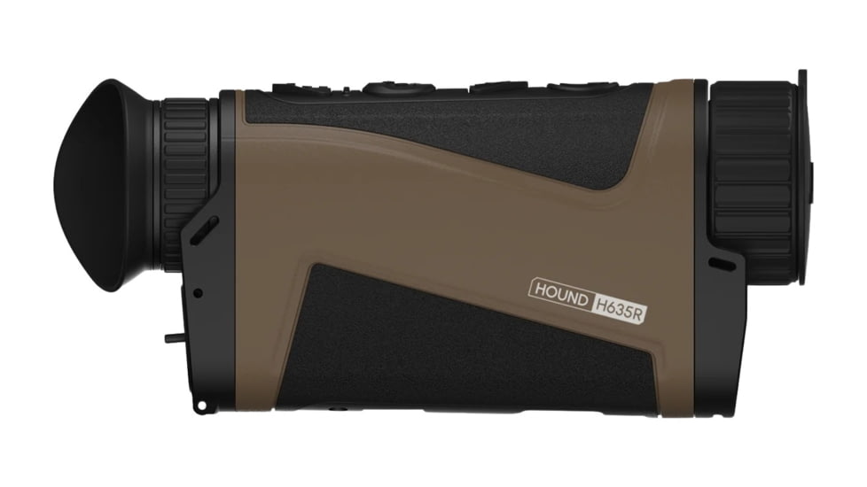 DNT Optics H635R Hound Handheld Thermal Monocular, w/ LRF and Ballistics, Tan/Black, H635R