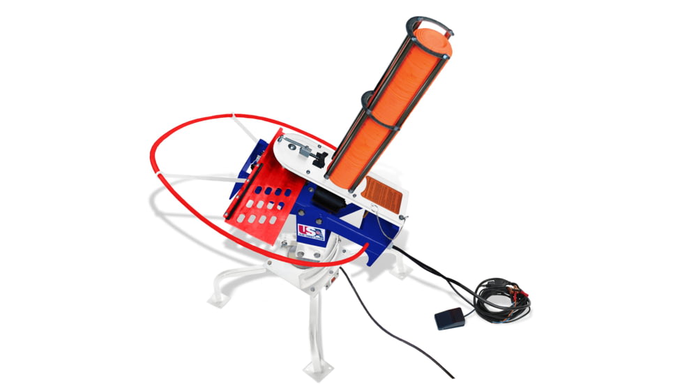 Do All Outdoors USA Clay Launcher, Red White Blue, 50 Clays, USAAT20