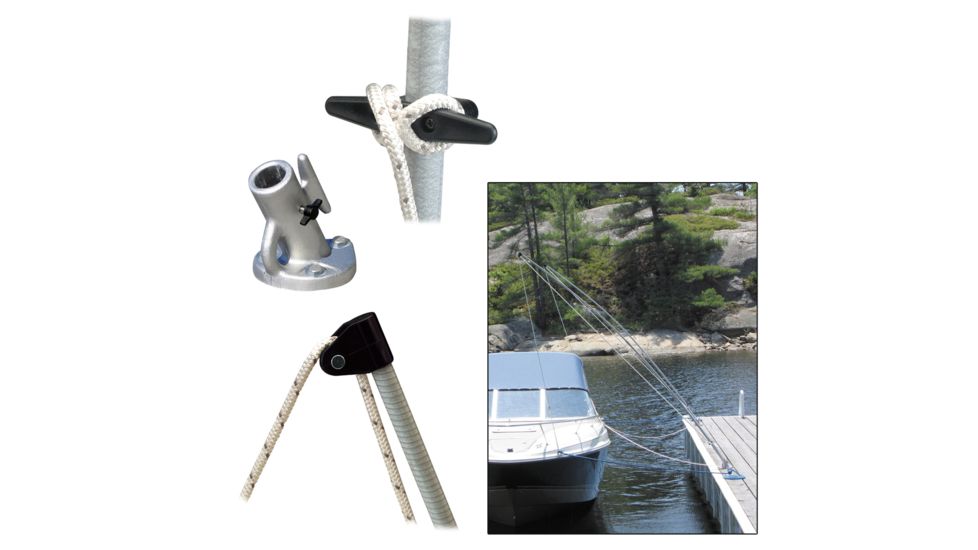 Dock Edge Mooring Whips 2PC 8ft 2,500 LBS up to 18ft Premium 38506