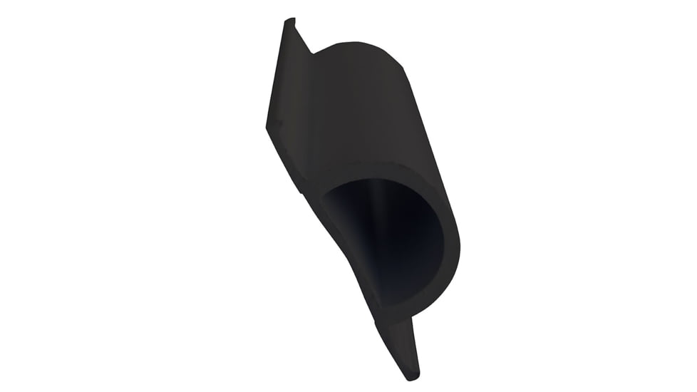 Dock Edge Standard "D" PVC Profile - 16' Roll - Black 64089