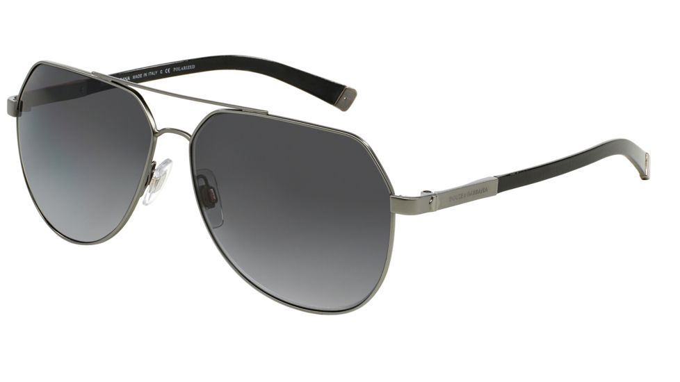 Dolce&amp;Gabbana BASALTO DG2133 Sunglasses 1108T3-60 - Sand Gunmetal/shiny Frame, Polar Grey Gradient Lenses