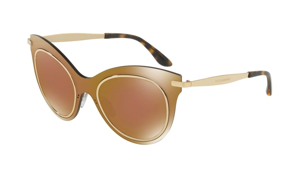 Dolce&amp;Gabbana DG2172 Sunglasses 02/F9-51 - Brown Mirror Bronze Frame, Brown Mirror Bronze Lenses