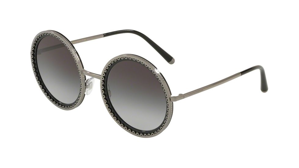 Dolce&amp;Gabbana DG2211 Sunglasses 04/8G-53 - Men's, Gunmetal / Black Frame, Grey Gradient Lenses