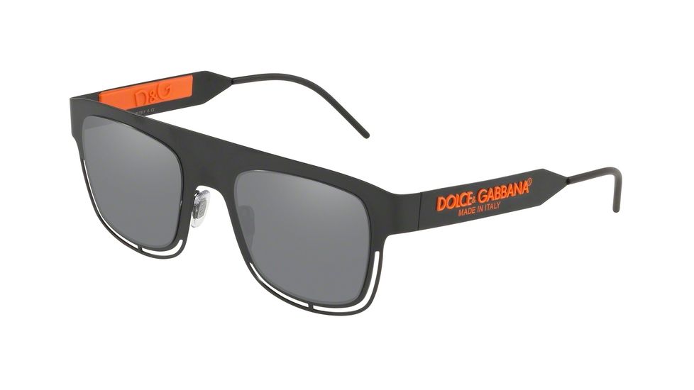 Dolce&amp;Gabbana DG2232 Sunglasses 11066G-49 - , Light Grey Mirror Black Lenses
