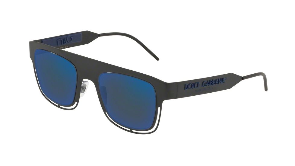 Dolce&amp;Gabbana DG2232 Sunglasses 110696-49 - , Dark Grey Ar Blue External Lenses