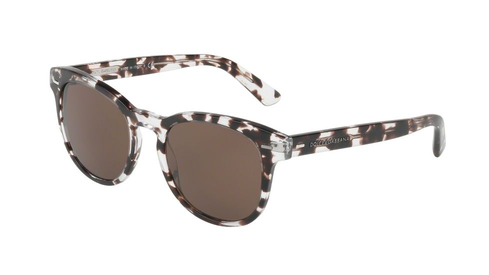 Dolce&amp;Gabbana DG4254 Sunglasses 313873-51 - Havana Clear Brown Frame, Brown Lenses