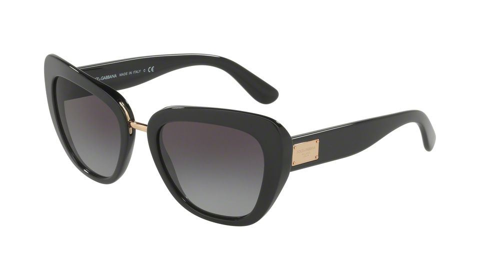 Dolce&amp;Gabbana DG4296 Sunglasses 501/8G-53 - Black Frame, Grey Gradient Lenses