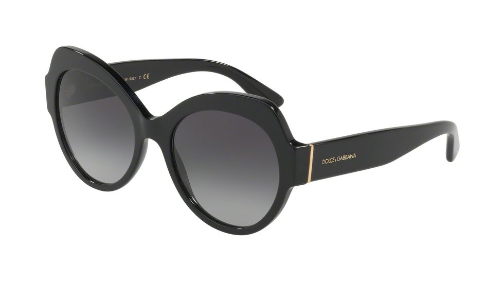 Dolce&amp;Gabbana DG4320F Sunglasses 501/8G-56 - Black Frame, Grey Gradient Lenses