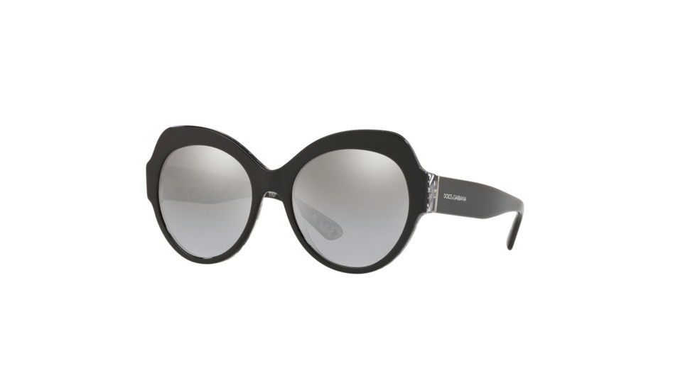 Dolce&amp;Gabbana DG4320F Sunglasses 32036V-56, Light Grey Mirror Grad Silver Lenses