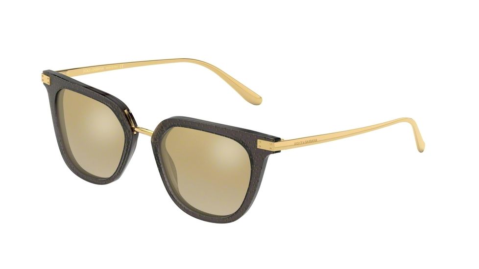 Dolce&amp;Gabbana DG4363 Sunglasses 32106E-50 - , Grad Light Brown Mirror Gold Lenses