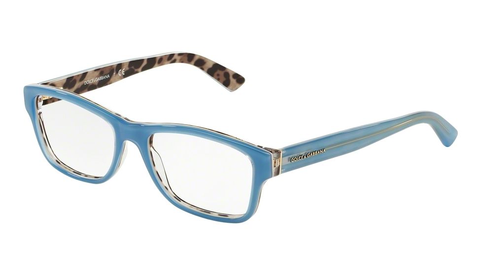 Dolce&amp;Gabbana ENCHANTED BEAUTIES DG3208 Eyeglass Frames 2883-52 - Top Opal Azure/Leo Frame