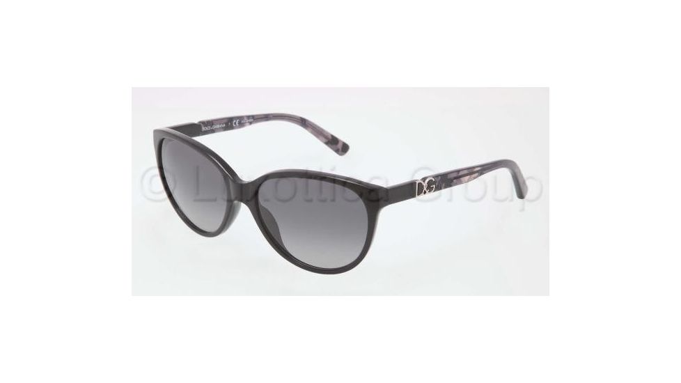 Dolce&amp;Gabbana ICONIC LOGO DG4171P Sunglasses 2688T3-5616 - Black Frame, Gray Gradient Lenses