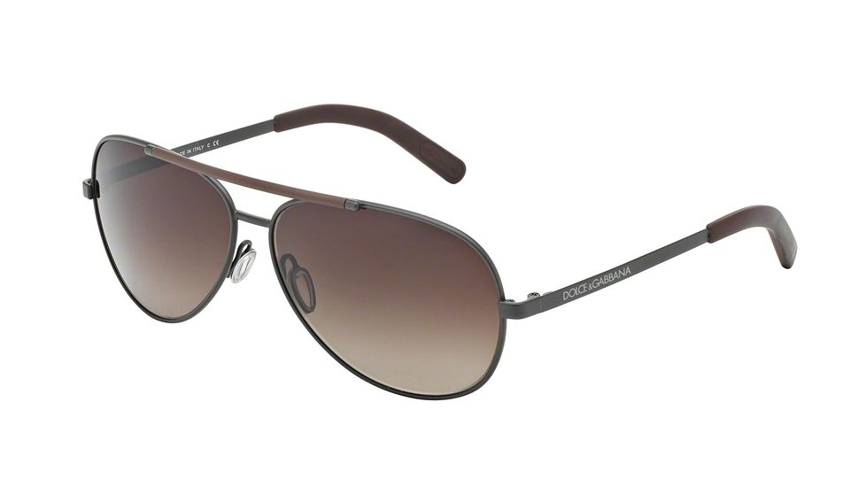 Dolce&amp;Gabbana LIFESTYLE DG2141 Sunglasses 125113-61 - Matte Brown Frame, Brown Gradient Lenses