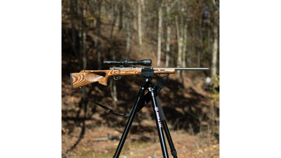 Double Tap Industries Stronghold Lite Aluminum Tripod w/Fixed Saddle Clamp, Black, 36mm, TRI-A-001F