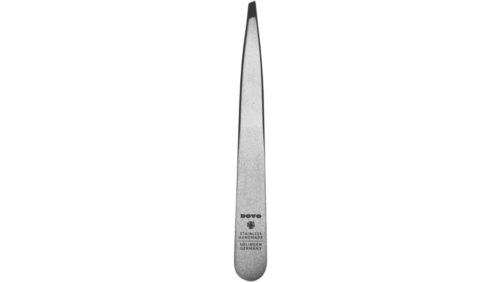 Dovo Slant Tip Tweezers, 3.75in Overall, Satin Stainless Construction, 46351201