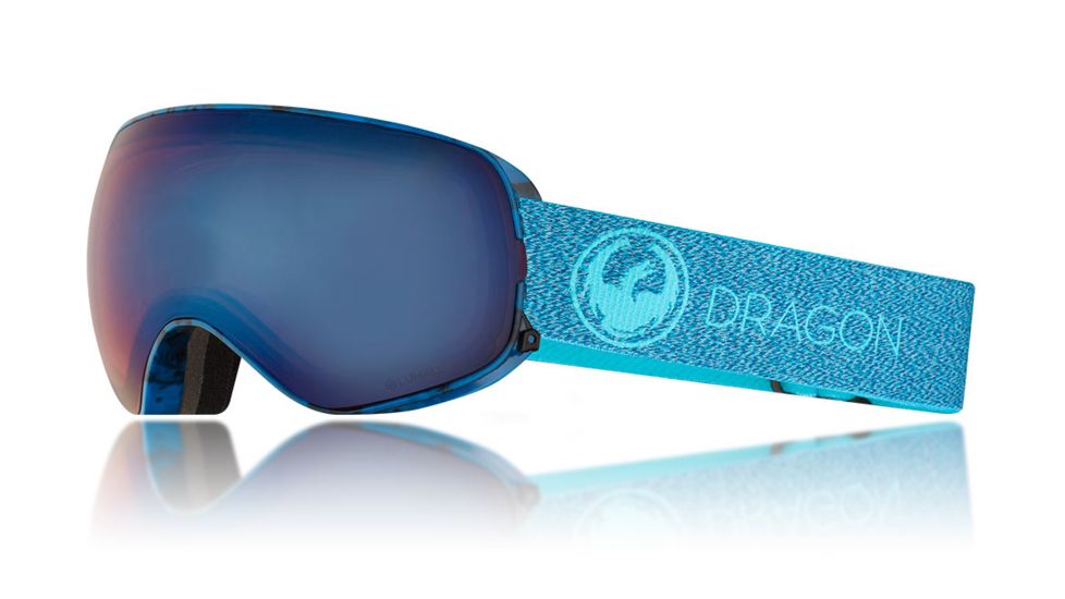 Dragon X2s Goggles, Mill/LumaLens Blue Ion, with Bonus LumaLens Amber, One Size 307867230866