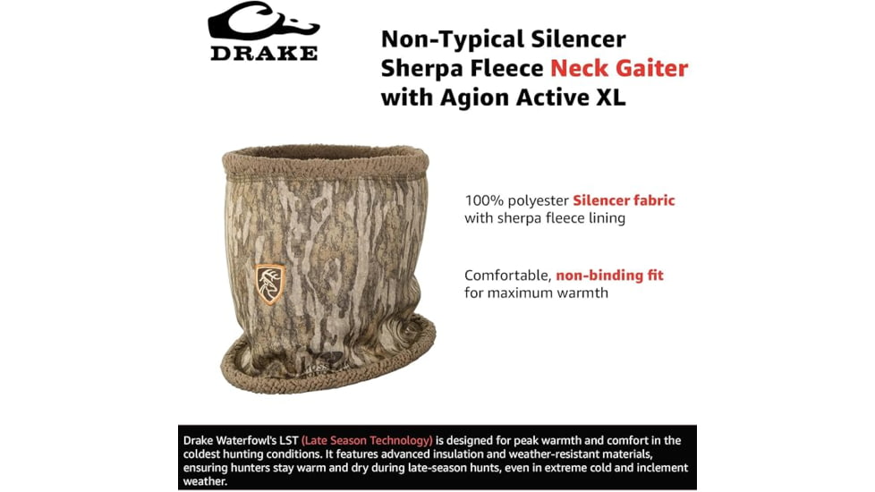 DRAKE Non-Typical Sherpa Lined Silencer Neck Gaiter